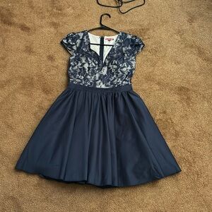 Blue Mini Cocktail Dress
